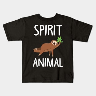 Sloth Is My Spirit Animal. Funny Sloth Shirt. Kids T-Shirt